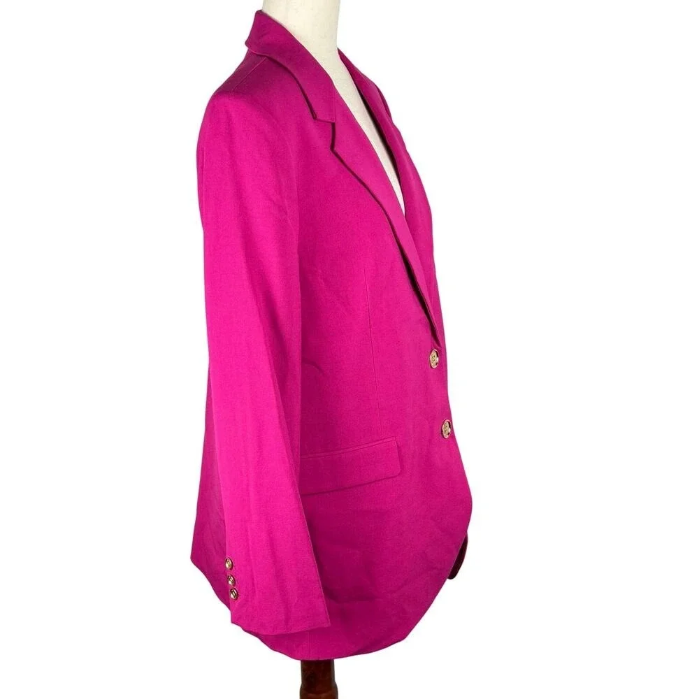 Michael Kors Pink Gold Button Blazer Jacket Womens‎ Size 10